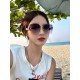 LV 2024 new women's square frame sunglasses driving sunglasses New rimless sunglasses Fashionable and generous Comfortable and light Exquisite luxury Ultra-light Model L9581