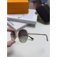 Lv Louis Vuitton 2024 star the same models sunglasses female male metal fashion flat small frame curved sunglasses unisex