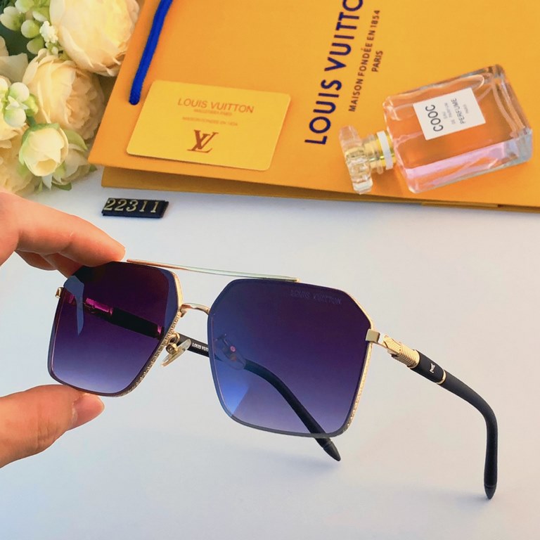 LV2023 new sunglasses Korean version of retro double beam sunglasses net red tide men street shooting personalized sun glasses