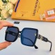 LV2023 new square large frame fashion temperament sunglasses trend of anti-ultraviolet sunglasses large face thin