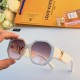 LV2023 new retro large frame thin sunglasses female tide polygonal square round face UV protection sunglasses female