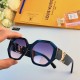 LV2023 new retro large frame thin sunglasses female tide polygonal square round face UV protection sunglasses female