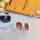 LV2023 new retro large frame thin sunglasses female tide polygonal square round face UV protection sunglasses female