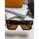 LV Louis Vuitton European and American large frame one-piece sunglasses Wang Hedi the same street beat tide cool glasses fashion inlaid diamond square men and women sunglasses