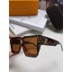 LV Louis Vuitton European and American large frame one-piece sunglasses Wang Hedi the same street beat tide cool glasses fashion inlaid diamond square men and women sunglasses