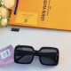 LV Europe and the United States large box square senior sense of thin sunglasses female anti-UV round face fashionable square box show face small glasses tide