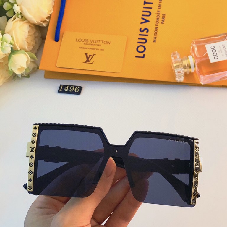 LV sunglasses female 2023 new summer sunscreen high value ins net red large frame thin ultraviolet sun glasses