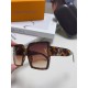 Lv Louis Vuitton 2024 latest fashion sunglasses ladies square thin retro net red sunscreen new senior sense of star street shooting sunglasses personalized with diamond Logo