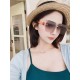 LV 2023 new women's square frame sunglasses driving sunglasses New rimless sunglasses Fashionable and generous Comfortable and light Exquisite luxury Ultra-light Model L220