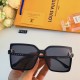 LV Europe and the United States square box sunglasses female senior sense of driving glasses tide net red round face sunshade vacation travel sunglasses