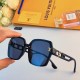 LV Europe and the United States square sunglasses 2023 new female ins beach anti-ultraviolet fashion big face show face small sunglasses