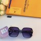 LV Europe and the United States square sunglasses 2023 new female ins beach anti-ultraviolet fashion big face show face small sunglasses