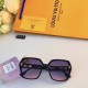 LV Europe and the United States square sunglasses 2023 new female ins beach anti-ultraviolet fashion big face show face small sunglasses