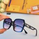 LV Europe and the United States square sunglasses 2023 new female ins beach anti-ultraviolet fashion big face show face small sunglasses