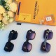 LV Europe and the United States square sunglasses 2023 new female ins beach anti-ultraviolet fashion big face show face small sunglasses