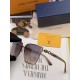 LV 2023 new women's square frame sunglasses driving sunglasses New rimless sunglasses Fashionable and generous Comfortable and lightweight Exquisite luxury Ultra-light Model L8362