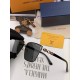 LV 2023 new women's square frame sunglasses driving sunglasses New rimless sunglasses Fashionable and generous Comfortable and lightweight Exquisite luxury Ultra-light Model L8362