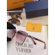 LV 2023 new women's square frame sunglasses driving sunglasses New rimless sunglasses Fashionable and generous Comfortable and lightweight Exquisite luxury Ultra-light Model L8362