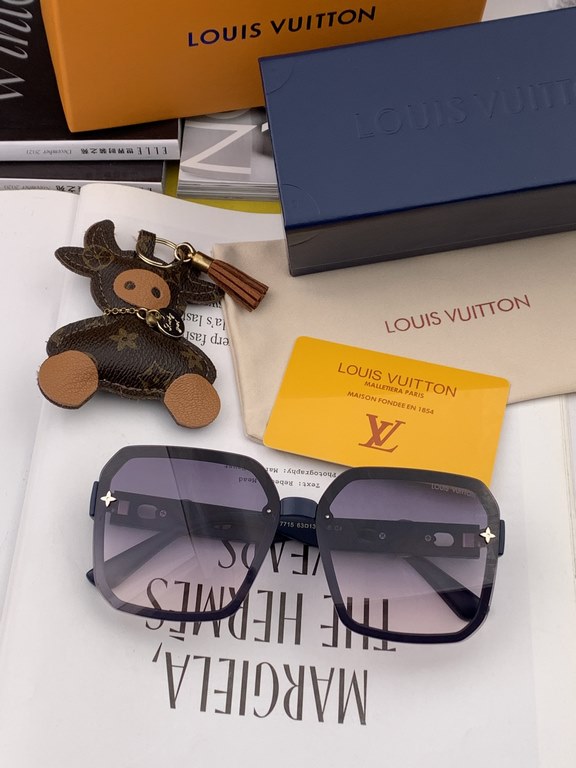 LV 2023 new women's square frame sunglasses driving sunglasses New sunglasses Fashionable and generous Comfortable and lightweight Exquisite luxury Ultra-light Model L5771