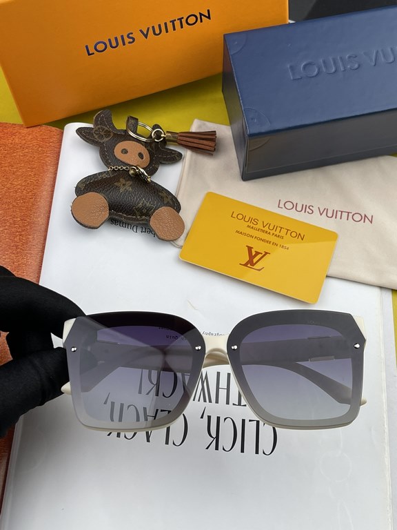 [TR Polarized Series] lv large frame sunglasses sunglasses classic box design, do not pick face type, whether with a coat or dress are very temperamentally polarized lenses to prevent ultraviolet Model Model L1765