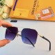 LV metal polygonal sunglasses men's fashionable gentleman sun shades men with leather temples