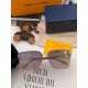 LV 2023 new women's square frame sunglasses driving sunglasses New rimless sunglasses Fashionable and generous Comfortable and lightweight Exquisite luxury Ultra-light Model L8362