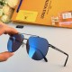 LV sunglasses men's new large face trend fashion polarized driving glasses super cool double beam sunscreen UV sunglasses