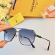 LV new sunglasses in Europe and the United States explosion metal double beam fashion large frame sunglasses driving driving sunglasses