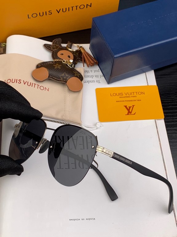 [Louis Vuitton LV 】   Top Luxury   Men's Polarized   Fashion Toad Sunglasses High Quality Temperament Extraordinary      Men's Driving Sunglasses [Love] [Love] Classic Ultra Lightweight Sunglasses You will love it   Mode