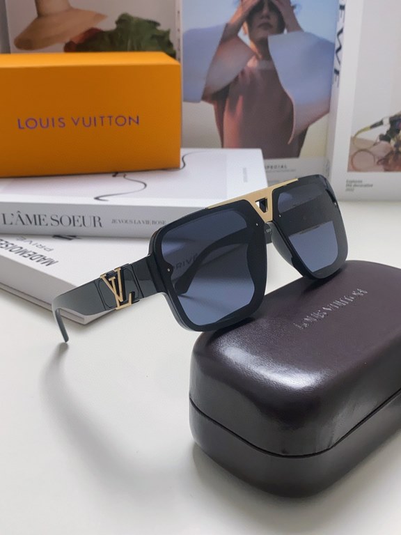 LV Louis Vuitton 2024 new fashion large frame sunglasses men and women universal net red with the same box sunglasses men tide Europe and the United States across the border