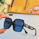 LV Europe and the United States square sunglasses 2023 new female ins beach anti-ultraviolet fashion big face show face small sunglasses