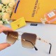 LV Europe and the United States fashion net red street shooting INS wind sunglasses 2024 new trend street shooting metal double beam sunglasses