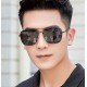 Lv   High-quality men's and women's models sunglasses   Imported Polaroid polarized lenses   Toadstool Driving Fishing can   Hundreds of matching thin sunglasses Korean version of the men's pilot large frame driver drivi