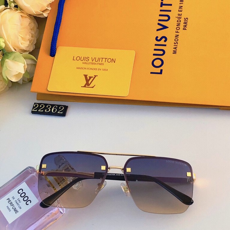 LV2023 personalized European and American trend glasses Korean retro square sunglasses new frame glasses