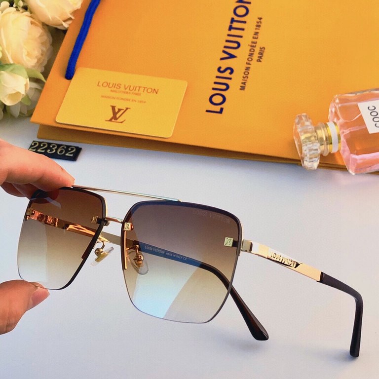 LV2023 personalized European and American trend glasses Korean retro square sunglasses new frame glasses