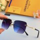 LV2023 personalized European and American trend glasses Korean retro square sunglasses new frame glasses