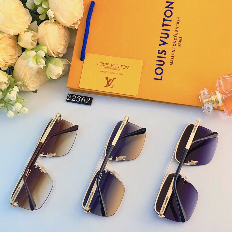 LV2023 personalized European and American trend glasses Korean retro square sunglasses new frame glasses