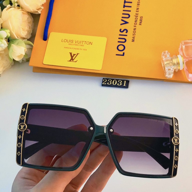 LV net red sunglasses female ins Korean version of the tide of fashion personality large frame ultraviolet protection street shooting sunglasses large face thin