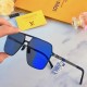 LV sunglasses retro double beam new tide men senior sense ins driving special polarized sunglasses