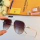 LV 2023 new aviator sunglasses in Europe and the United States personality exquisite retro toadstool with double beam sunglasses men