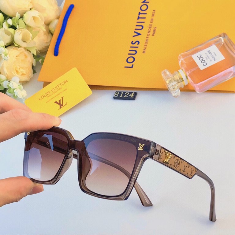 Lv sunglasses female square retro Korean version of the ins advanced sense of large face thin net red personality street shooting sunscreen sunglasses tide