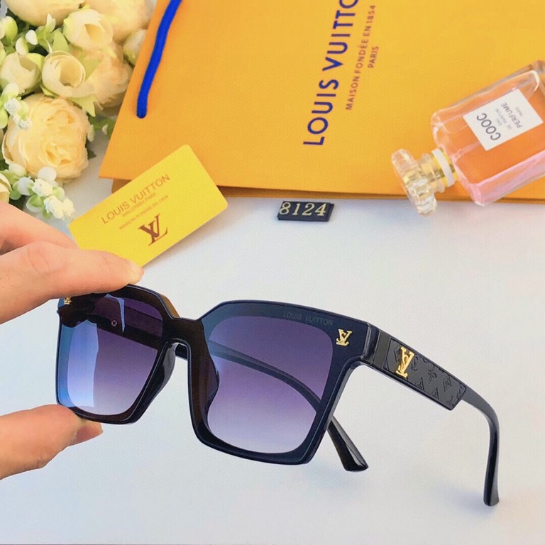 Lv sunglasses female square retro Korean version of the ins advanced sense of large face thin net red personality street shooting sunscreen sunglasses tide