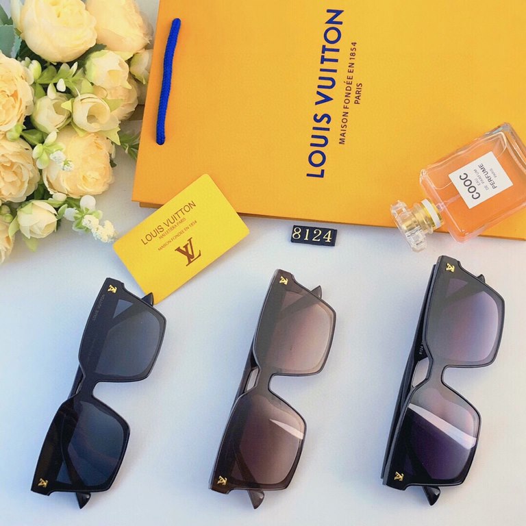 Lv sunglasses female square retro Korean version of the ins advanced sense of large face thin net red personality street shooting sunscreen sunglasses tide