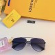 LV new sunglasses in Europe and the United States explosion metal double beam fashion large frame sunglasses driving driving sunglasses