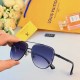 LV new sunglasses in Europe and the United States explosion metal double beam fashion large frame sunglasses driving driving sunglasses