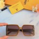 LV net red large frame square sunglasses female premium ins style retro trend street shooting summer sunglasses photo glasses