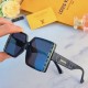 LV net red large frame square sunglasses female premium ins style retro trend street shooting summer sunglasses photo glasses