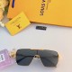 LV24 models summer new fashion Louis Vuitton Couple square lens metal frame aviator