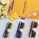 LV24 models summer new fashion Louis Vuitton Couple square lens metal frame aviator