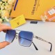 LV top luxury ~ personalized double beam retro face sunglasses driving sunglasses polygonal male sunglasses